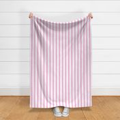 Malibu Pink & White Sailor Stripes thick vertical