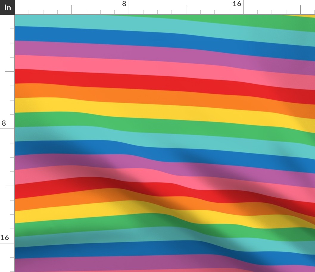 XXL rainbow fun stripes no2 1in horizontal