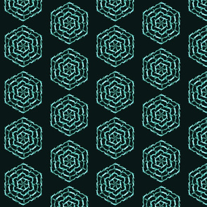 Turquoise abstract maze