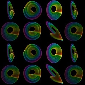 Rainbow fractal spirals non directional