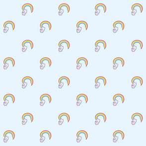Kawaii proud rainbow cattycorn pattern