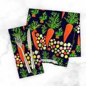 Bright pattern with carrots