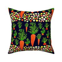 Bright pattern with carrots