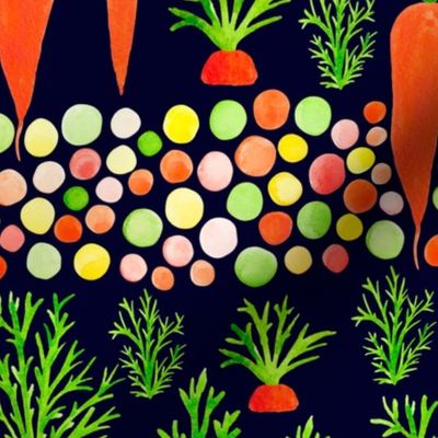 Bright pattern with carrots