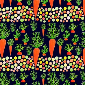 Bright pattern with carrots