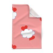 Cloud Hearts on Coral Pink Sky