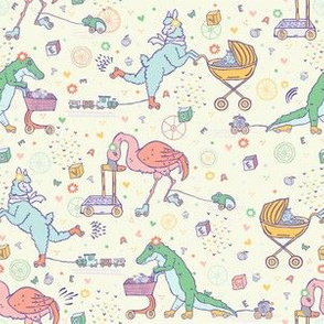 7709357-meet-alpaca-crocodile-flamingo-rollerskating-mama-s-their-toys-on-four-wheels-by-limolida