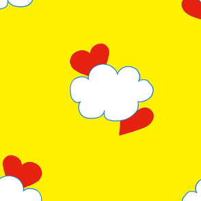 Cloud Heart Sunny Yellow Sky