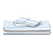 Mattress Ticking Wide Striped Pattern in Pale Blue and White