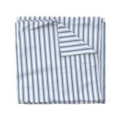 Mattress Ticking Narrow Striped Pattern in Dark Blue and White