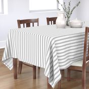 Mattress Ticking Narrow Striped Pattern in Charcoal Grey and White