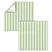 Greenery and White Mattress Ticking Stripes