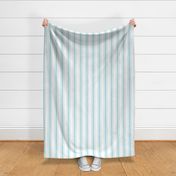 Pale Sky Blue and White Striped Mattress Ticking