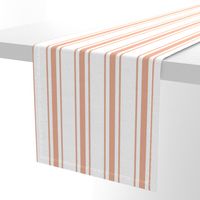 Large Shell Coral Peach Orange Mattress Ticking Stripes