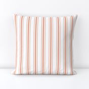 Small Shell Coral Peach Orange Mattress Ticking Stripes 