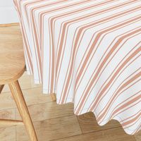 Small Shell Coral Peach Orange Mattress Ticking Stripes 