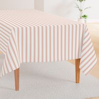 Small Shell Coral Peach Orange Mattress Ticking Stripes 