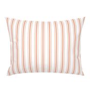 Small Shell Coral Peach Orange Mattress Ticking Stripes 