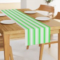 Mattress Ticking Wide Striped Pattern in Neon Green and White