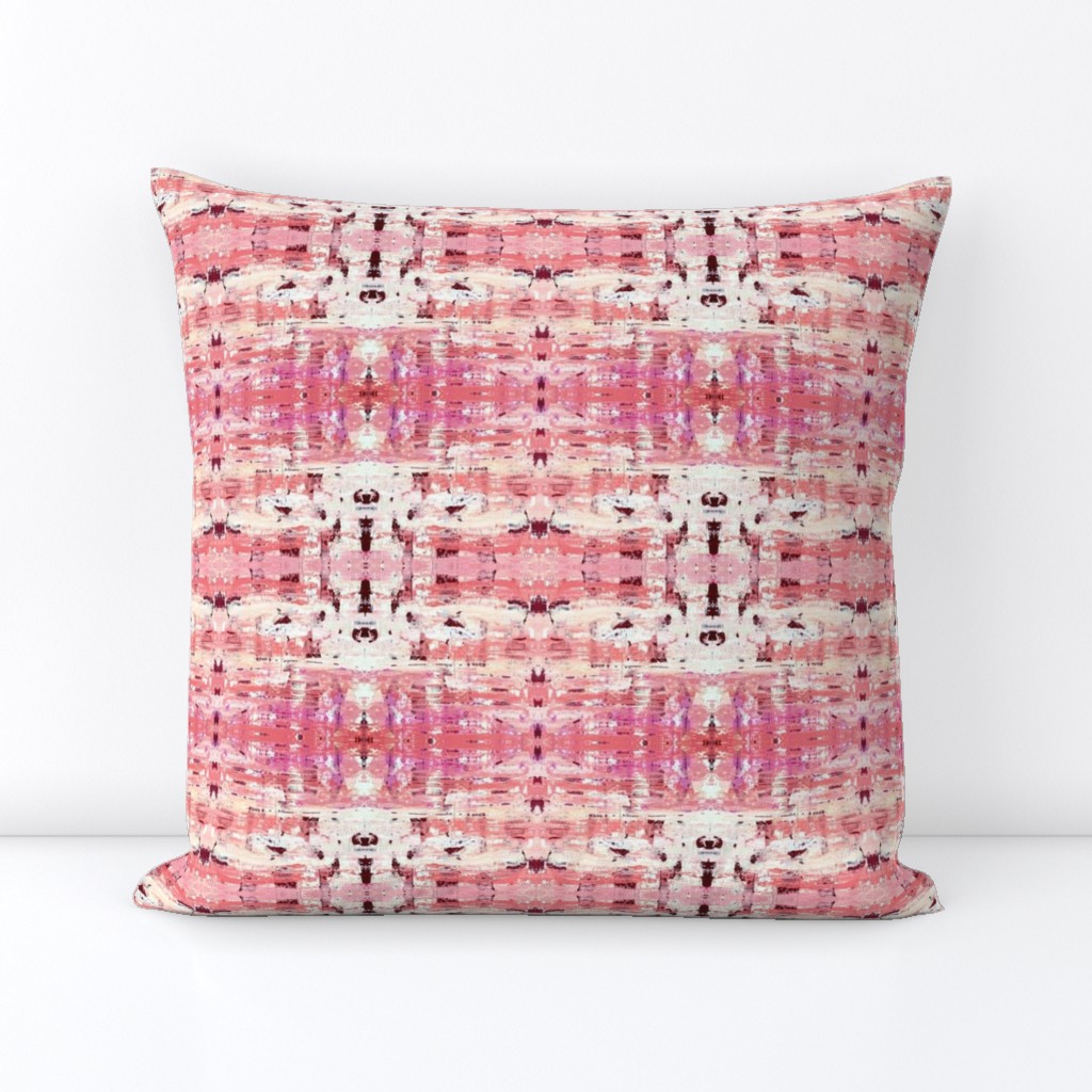 Coral Bouchle Plaid