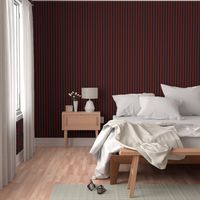 Mattress Ticking Wide Striped Pattern Jet Black on Red