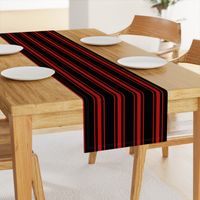 Mattress Ticking Wide Striped Pattern Jet Black on Red