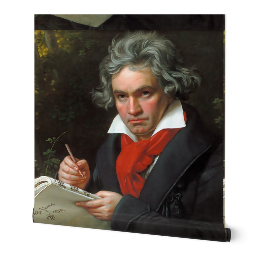 Ludwig van Beethoven famous portraits music musician German composer pianist classical romantic musical sheets 18th century 19 century victorian baroque historical