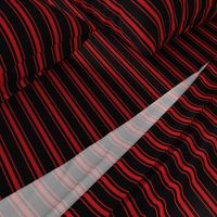 Mattress Ticking Small Striped Pattern Red on Black