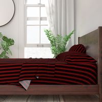 Mattress Ticking Small Striped Pattern Red on Black