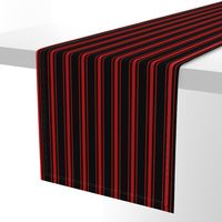 Mattress Ticking Small Striped Pattern Red on Black