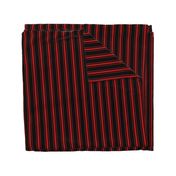 Mattress Ticking Small Striped Pattern Red on Black