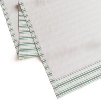 Mattress Ticking Narrow Striped Pattern in Moss Green and White