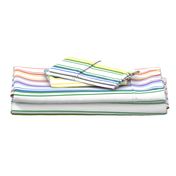 Split Rainbow Mattress Ticking Wide Stripes Pattern