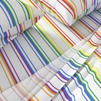 Split Rainbow Mattress Ticking Wide Stripes Pattern