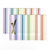 Split Rainbow Mattress Ticking Wide Stripes Pattern