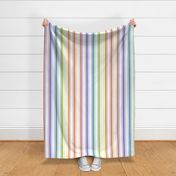 Split Rainbow Mattress Ticking Wide Stripes Pattern