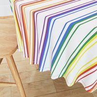 Split Rainbow Mattress Ticking Wide Stripes Pattern