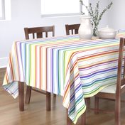 Split Rainbow Mattress Ticking Wide Stripes Pattern