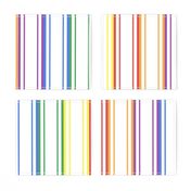 Split Rainbow Mattress Ticking Wide Stripes Pattern