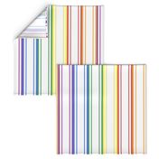 Split Rainbow Mattress Ticking Wide Stripes Pattern
