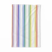 Split Rainbow Mattress Ticking Wide Stripes Pattern