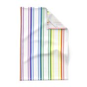 Split Rainbow Mattress Ticking Wide Stripes Pattern