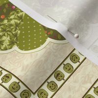 Plush Pumpkin Dresden Plate Quilt - Autumn Green