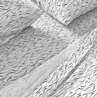 small scale watercolor waves | black and white 