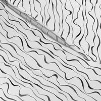 small scale watercolor waves | black and white 