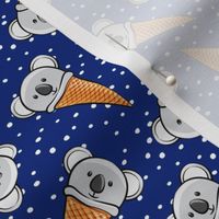 koala icecream cones - blue with dots