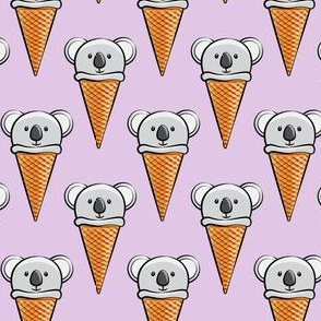 koala icecream cones - purple 