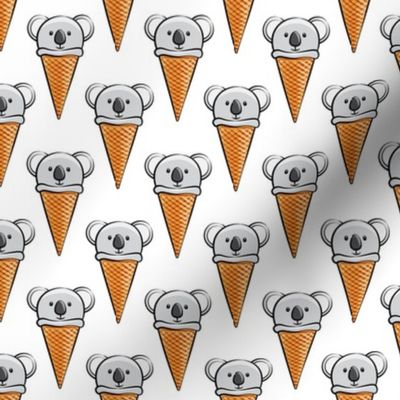 koala icecream cones - white