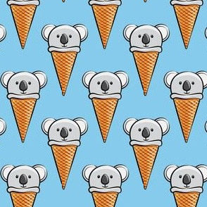 koala icecream cones - blue