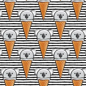 koala icecream cones - black stripes